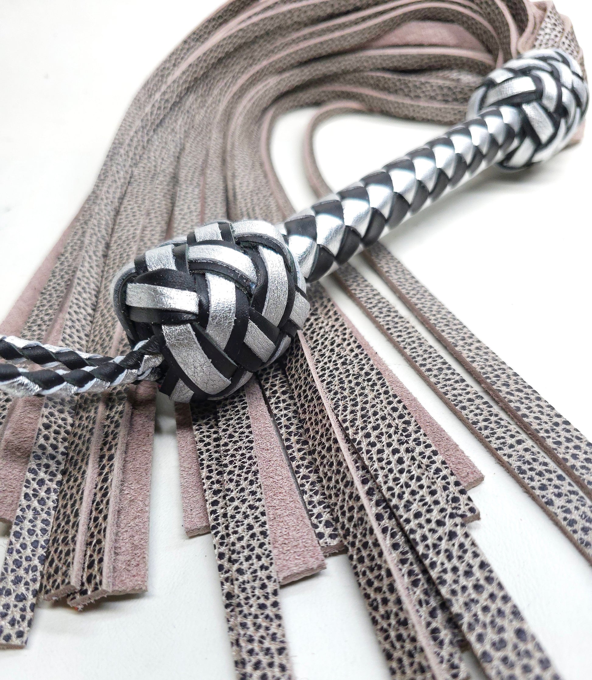 Handcrafted leather floggers for BDSM
