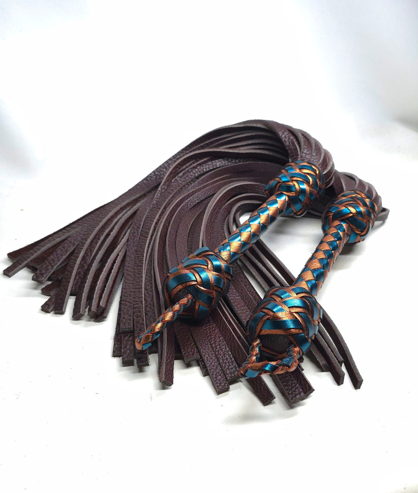 handcrafted bison leather floggers
