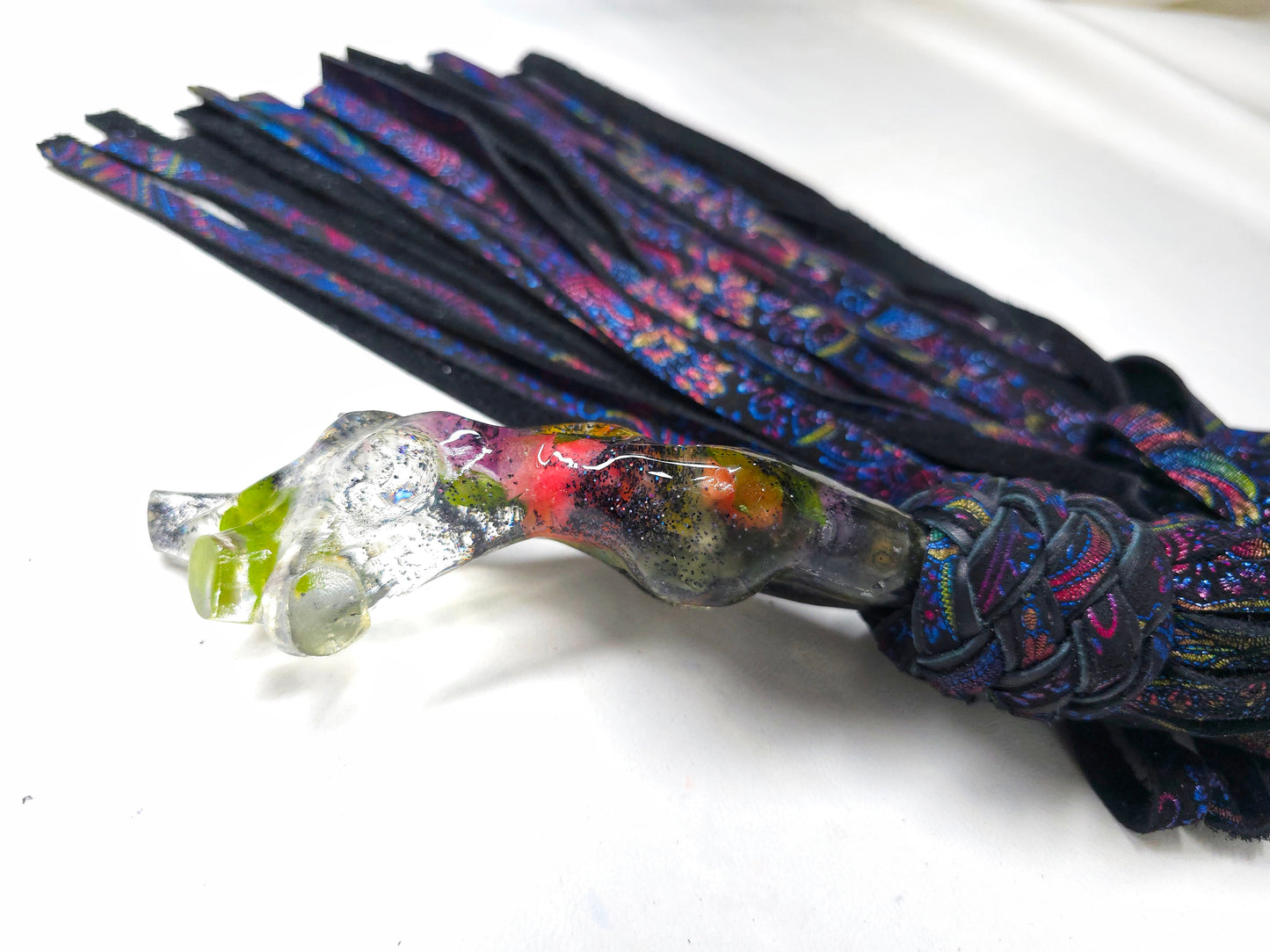Rainbow Paisley Sevine Flogger with Flowers
