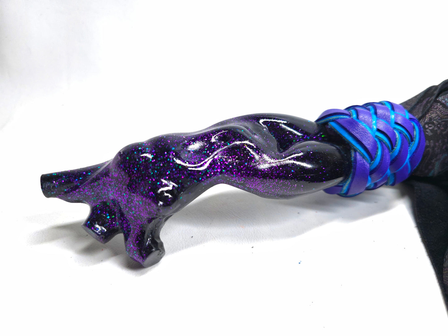 Purple Grey Wide Tail Paisley Flogger