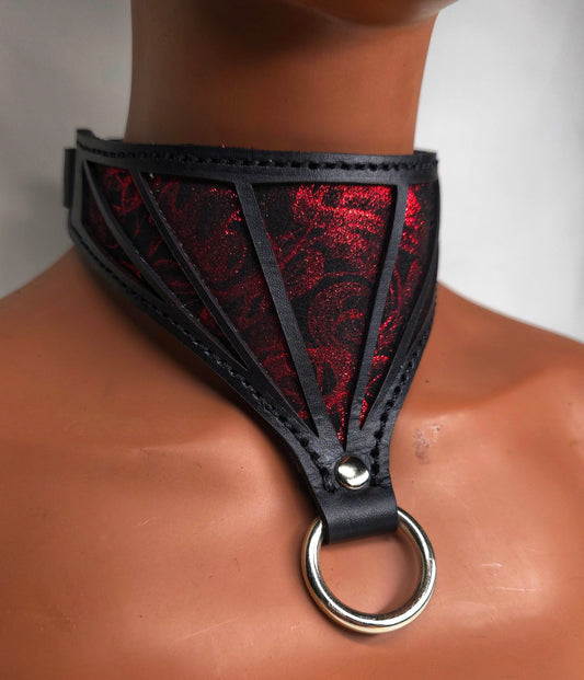 Requiem Collar in Ruby Smoke Leather - In Stock