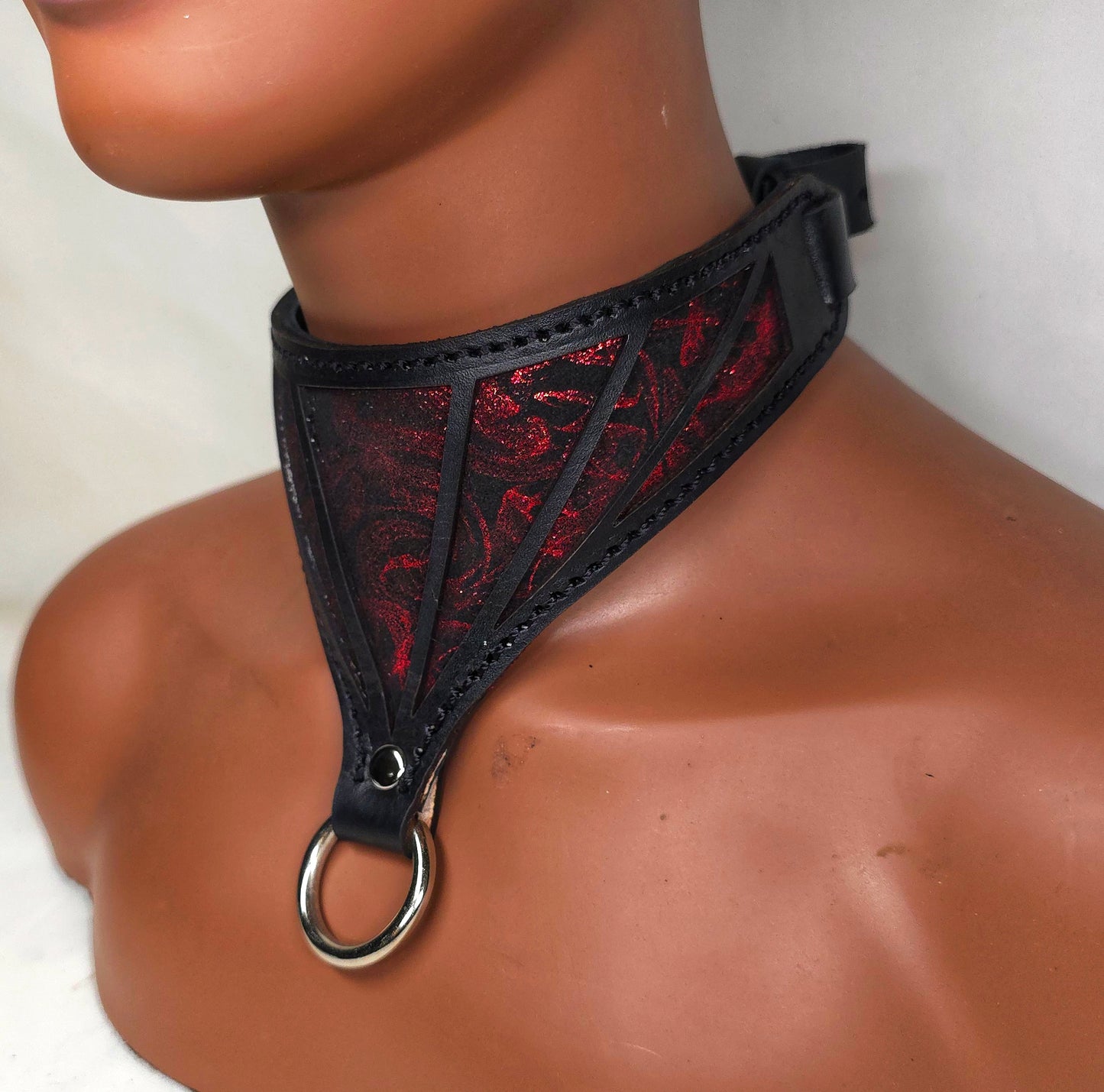Requiem Collar in Ruby Smoke Leather - In Stock