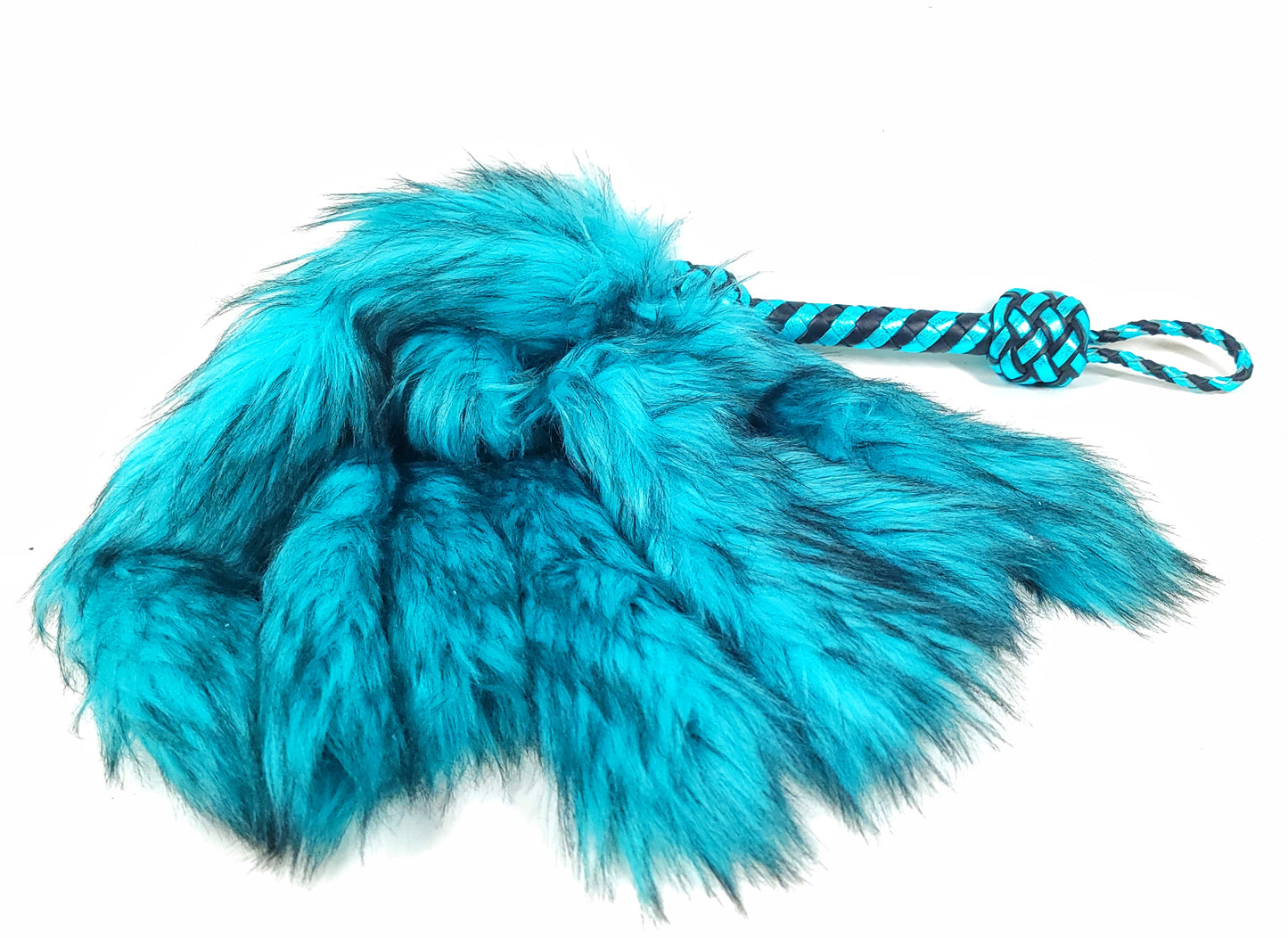 Black and Teal Fluffinator- Made to order