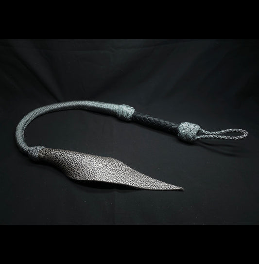 Silver and Black Scorpion Whip- Made to Order