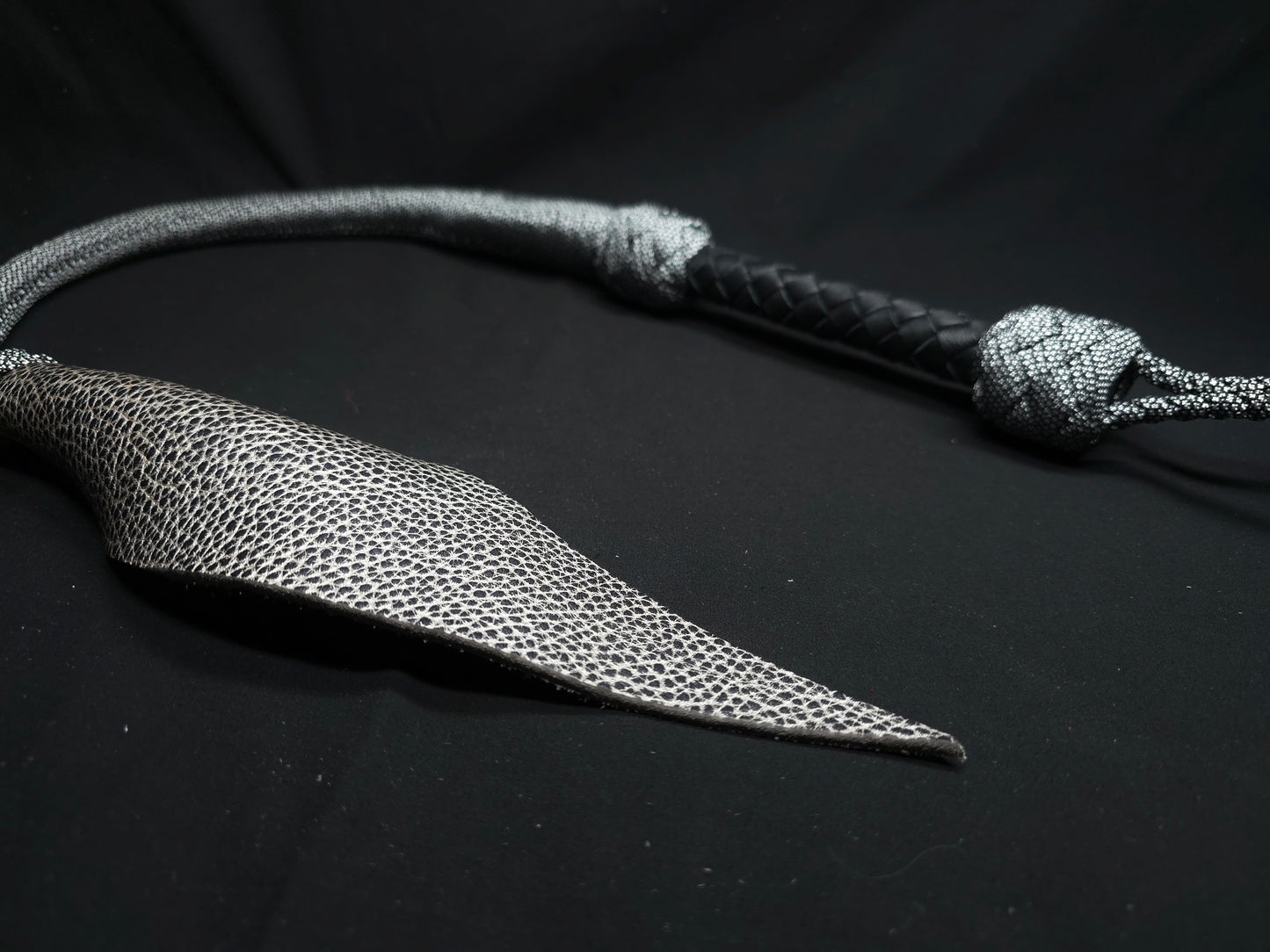 Silver and Black Scorpion Whip- Made to Order