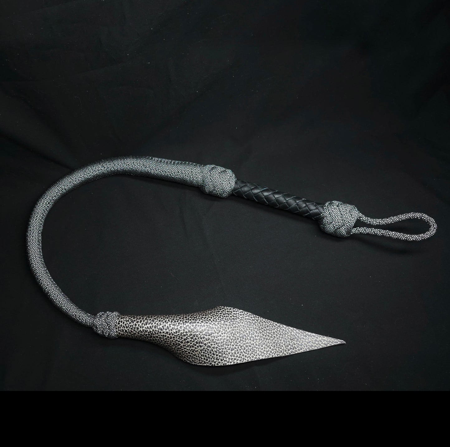 Silver and Black Scorpion Whip- Made to Order