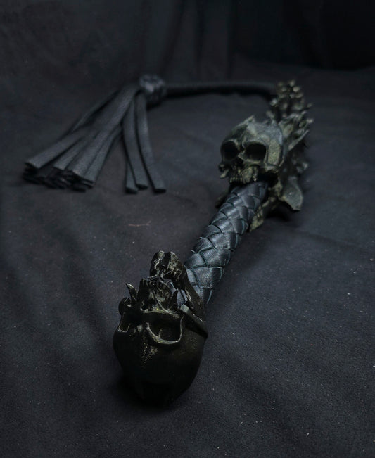 Black Devil's Whisper Flogger- Made to Order