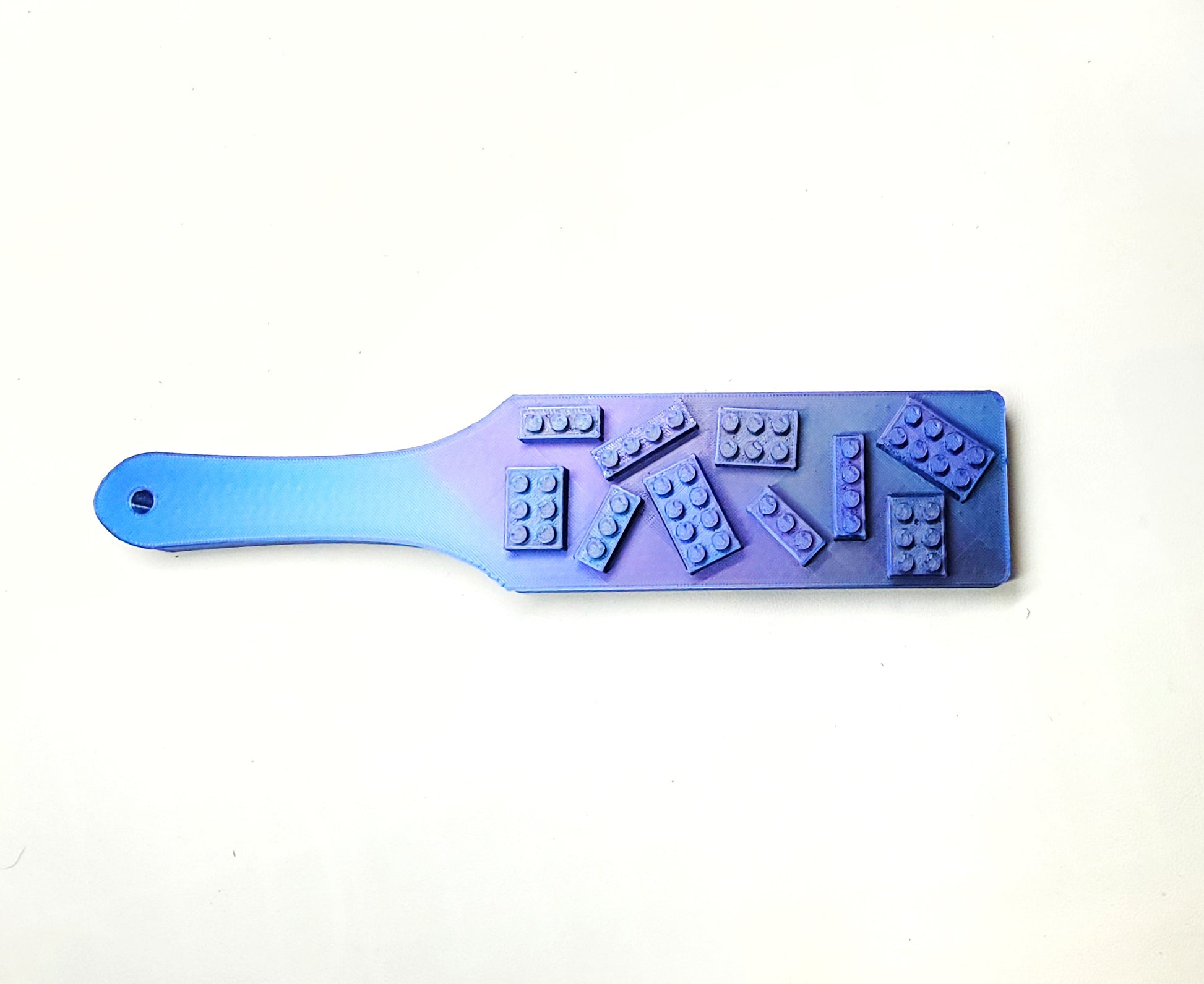 3D printed spanking paddle with blocks