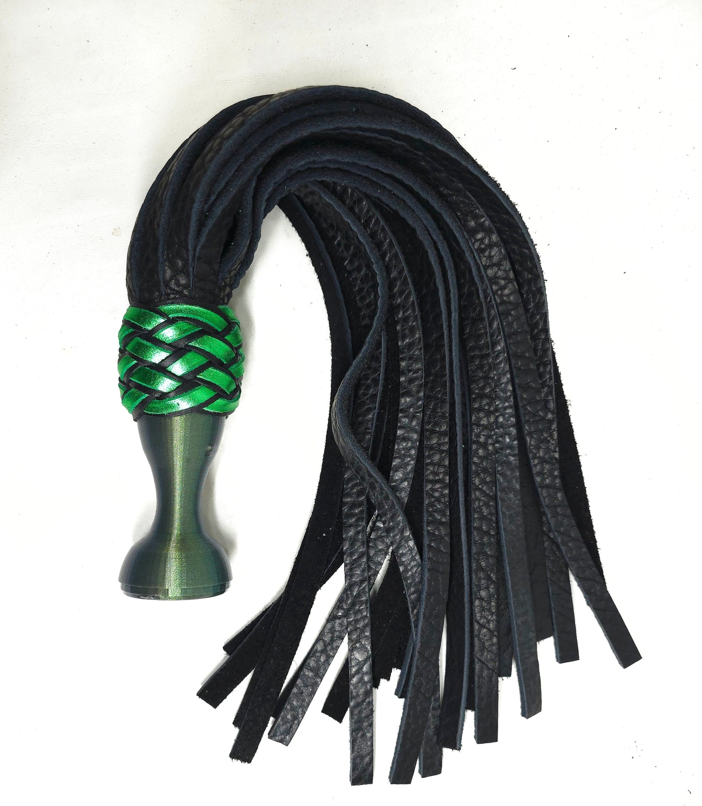 Green Bison Ball Handle Flogger- Shortie- In Stock