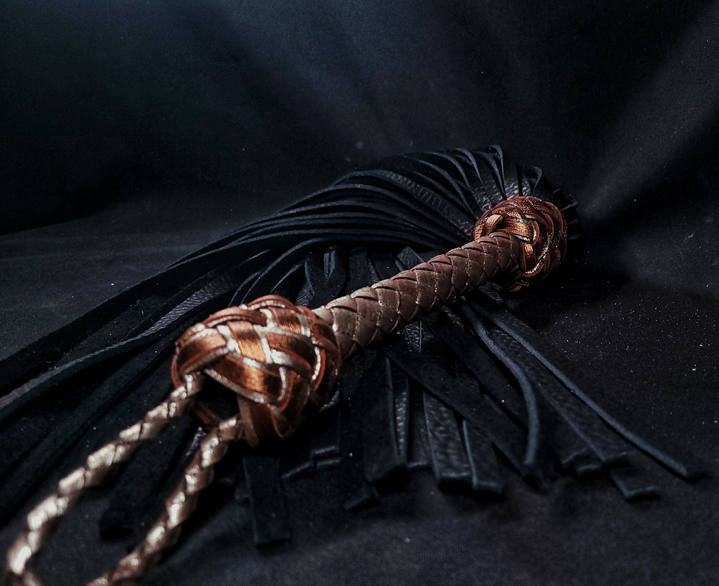 Heavy Metal Black Bison Floggers XL- In Stock