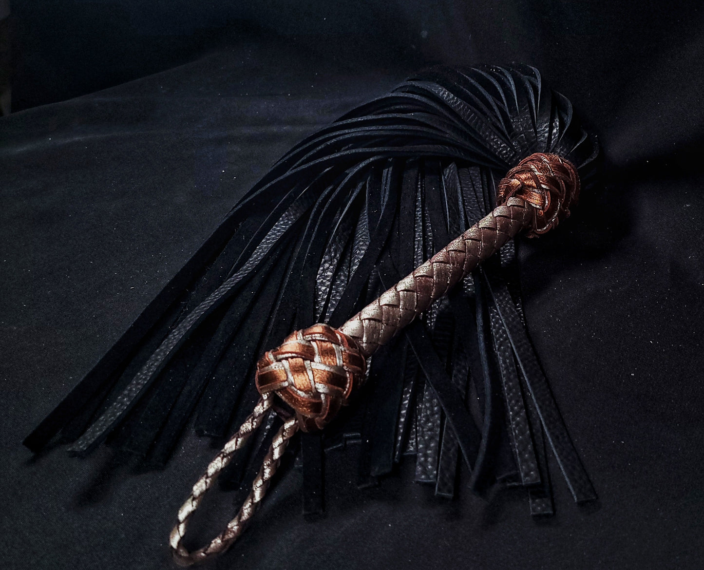 Heavy Metal Black Bison Floggers- In Stock