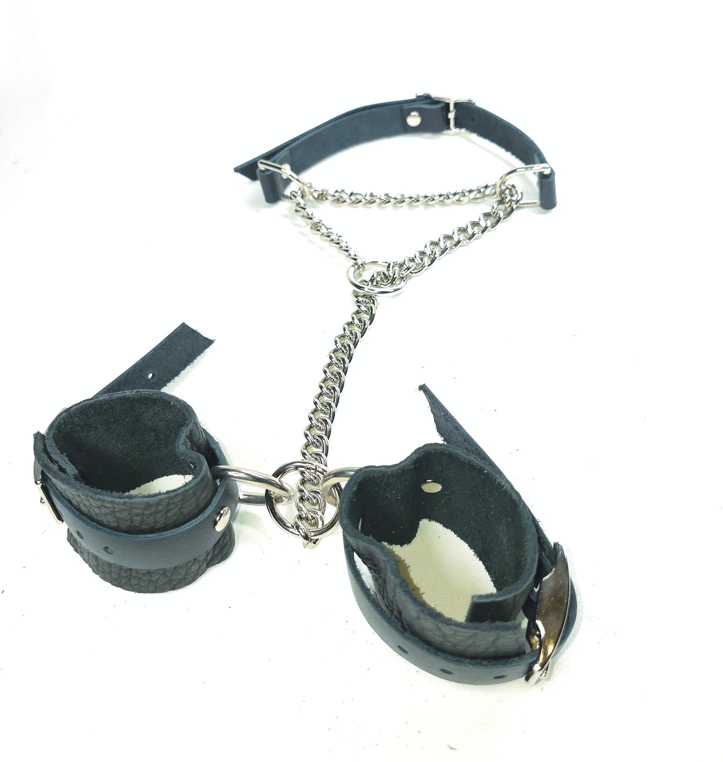 Black Martingale Collar and Cuffs- In Stock