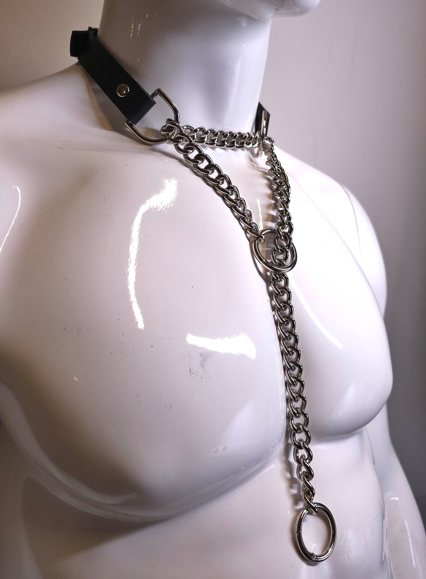 Black Martingale Collar and Cuffs- In Stock