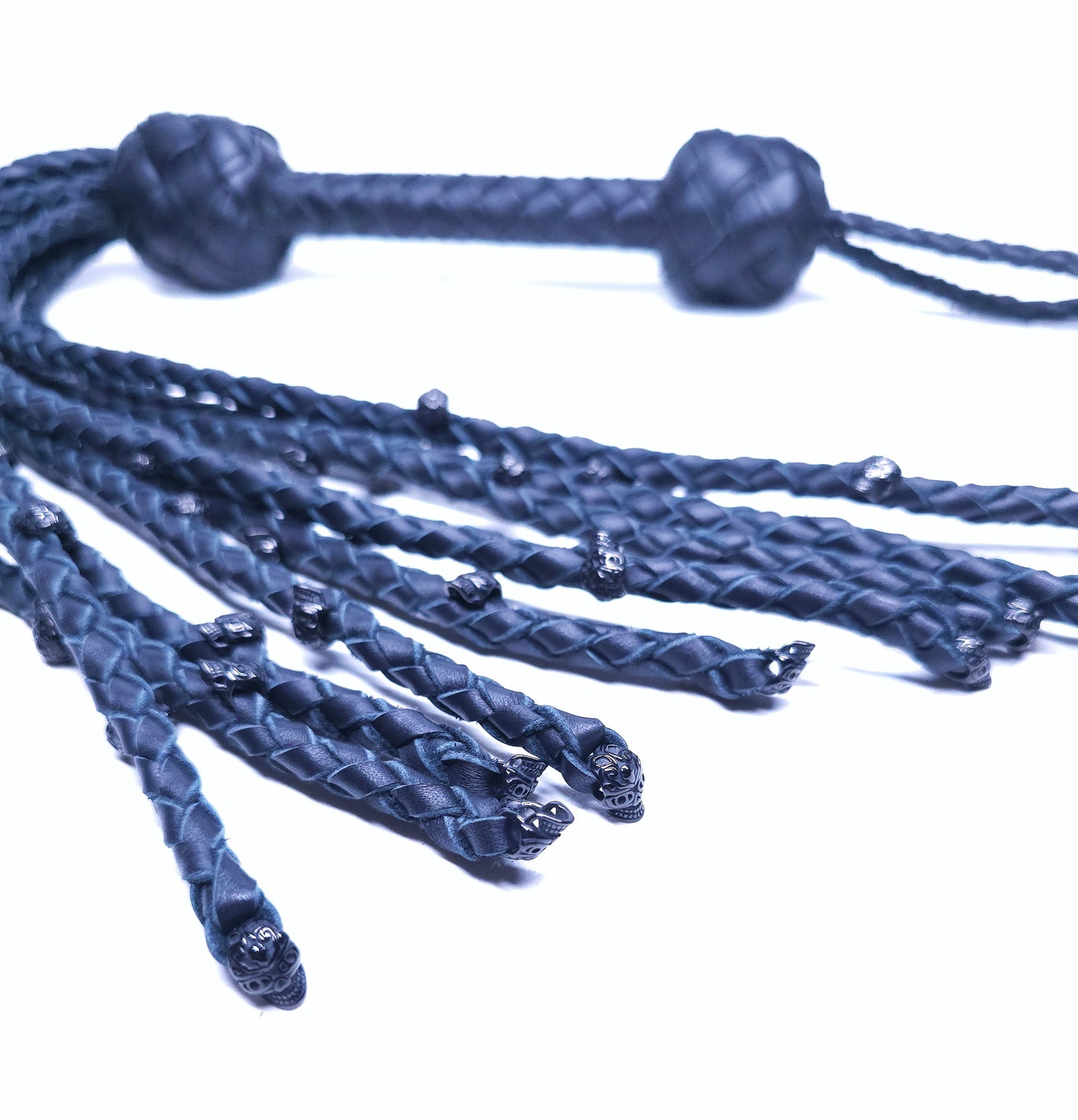 Voodoo Black Skull Cat O Nine Flogger- In Stock