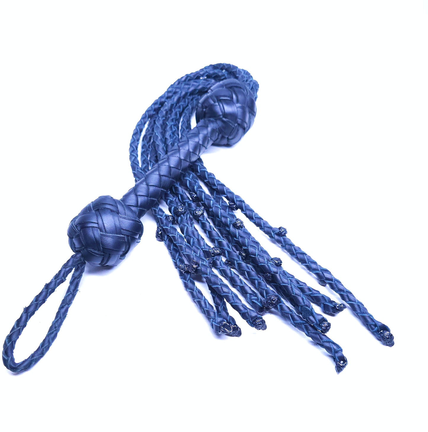 Voodoo Black Skull Cat O Nine Flogger- In Stock