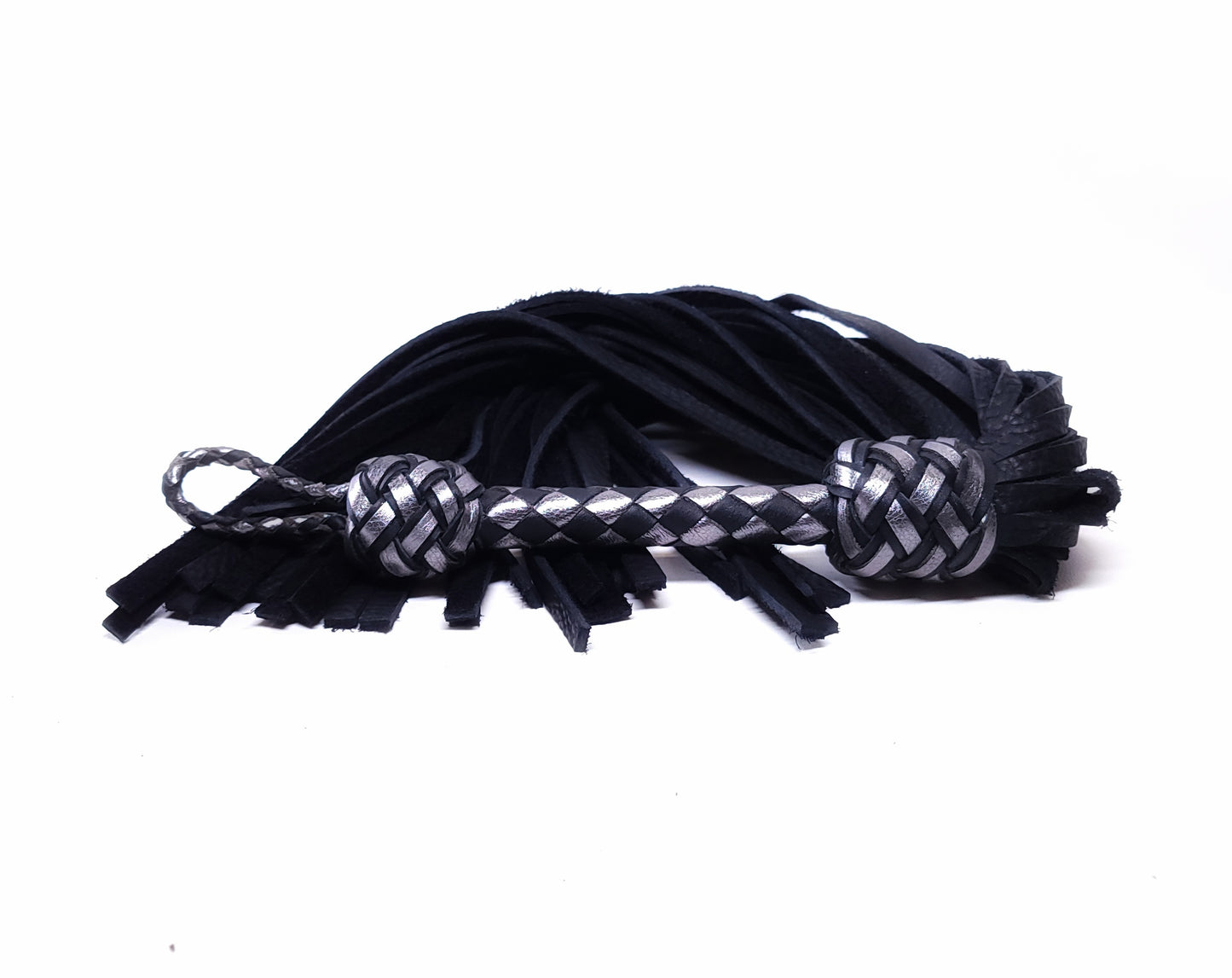 Black and Silver Bison Flogger- In Stock