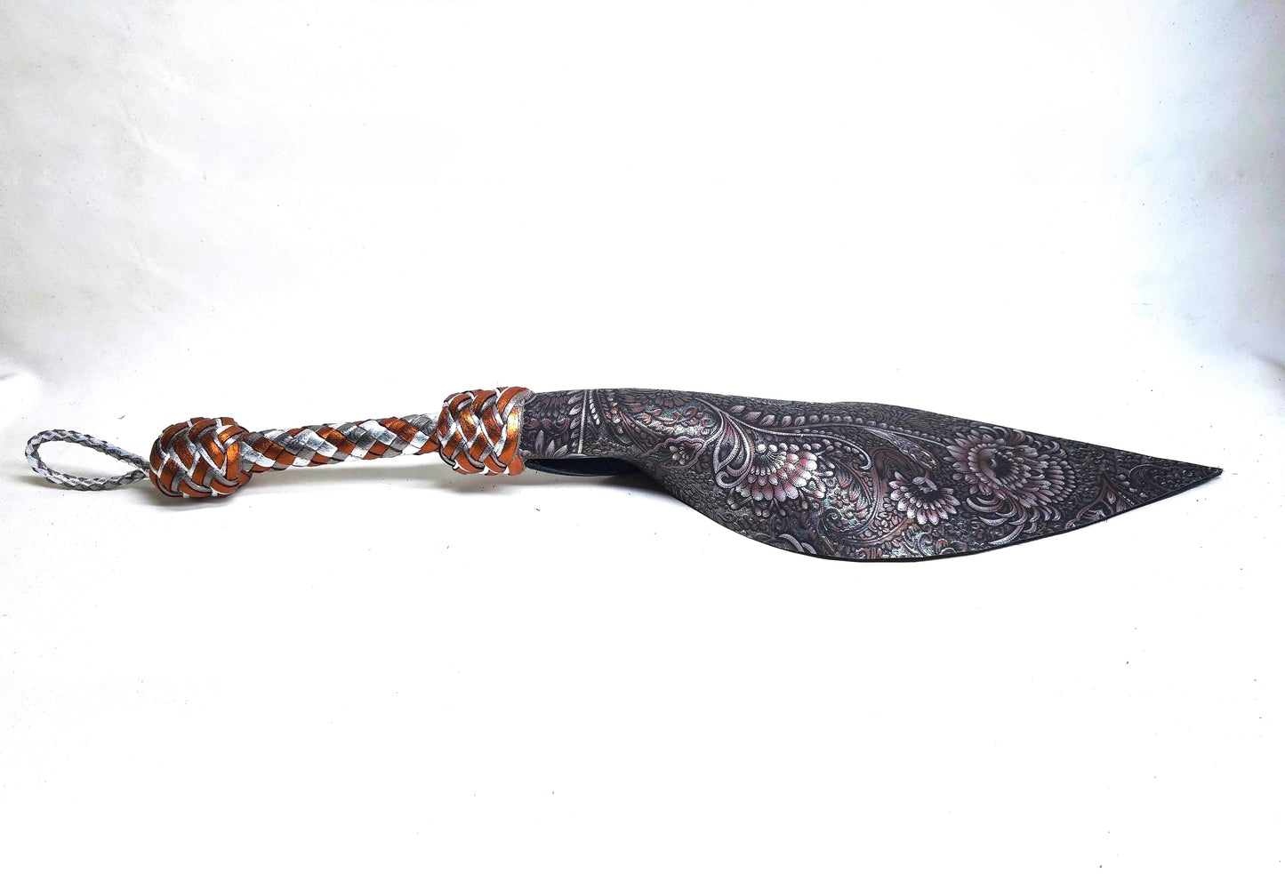 Large Thwacker in Bronze and Silver Paisley- Made to Order