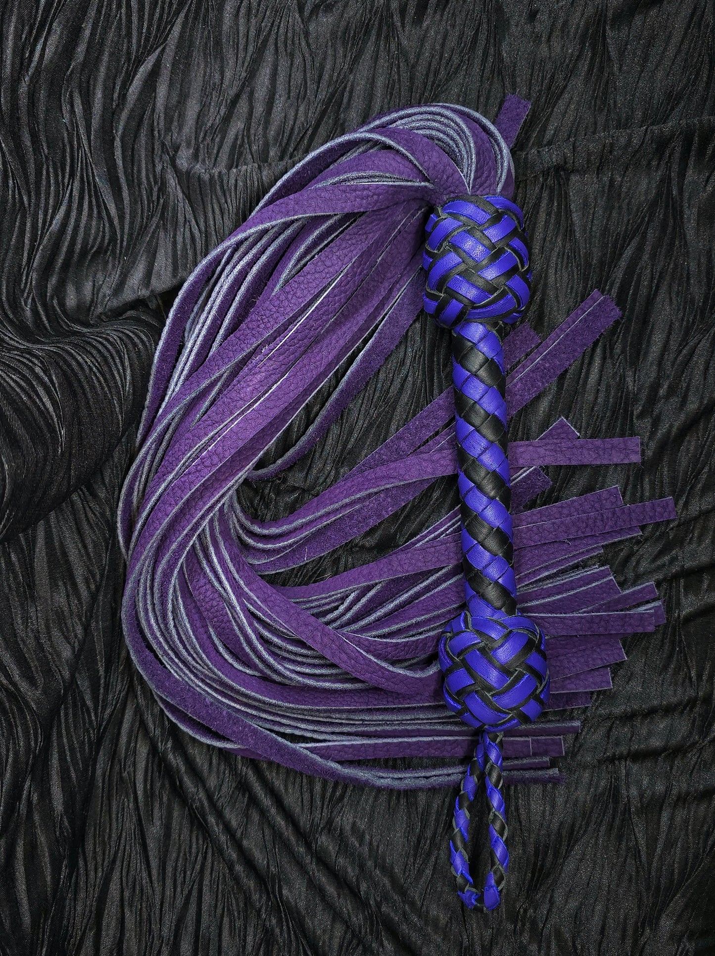 Purple Leather BDSM flogger