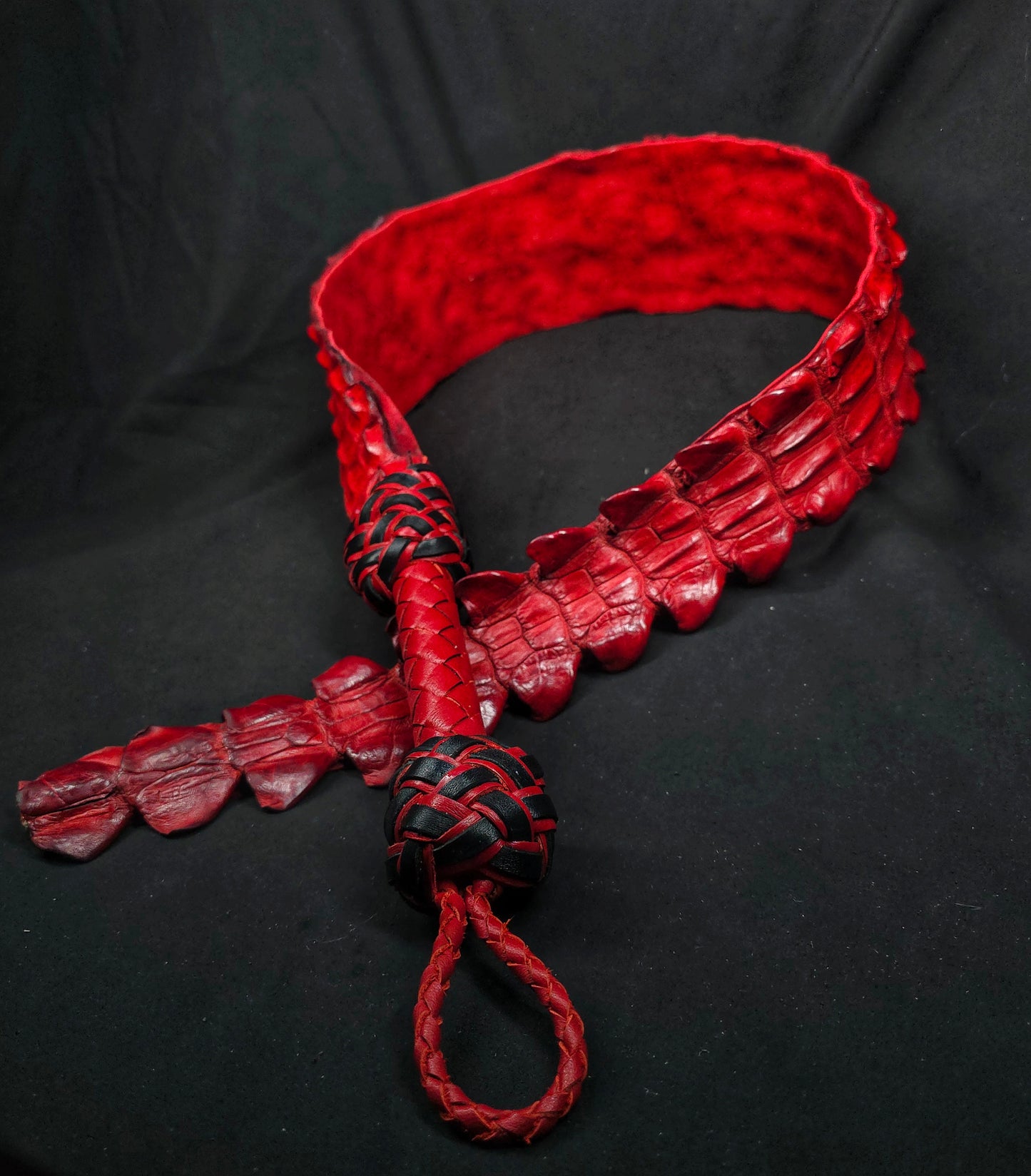 Alligator Dragon Tail- Red- In Stock