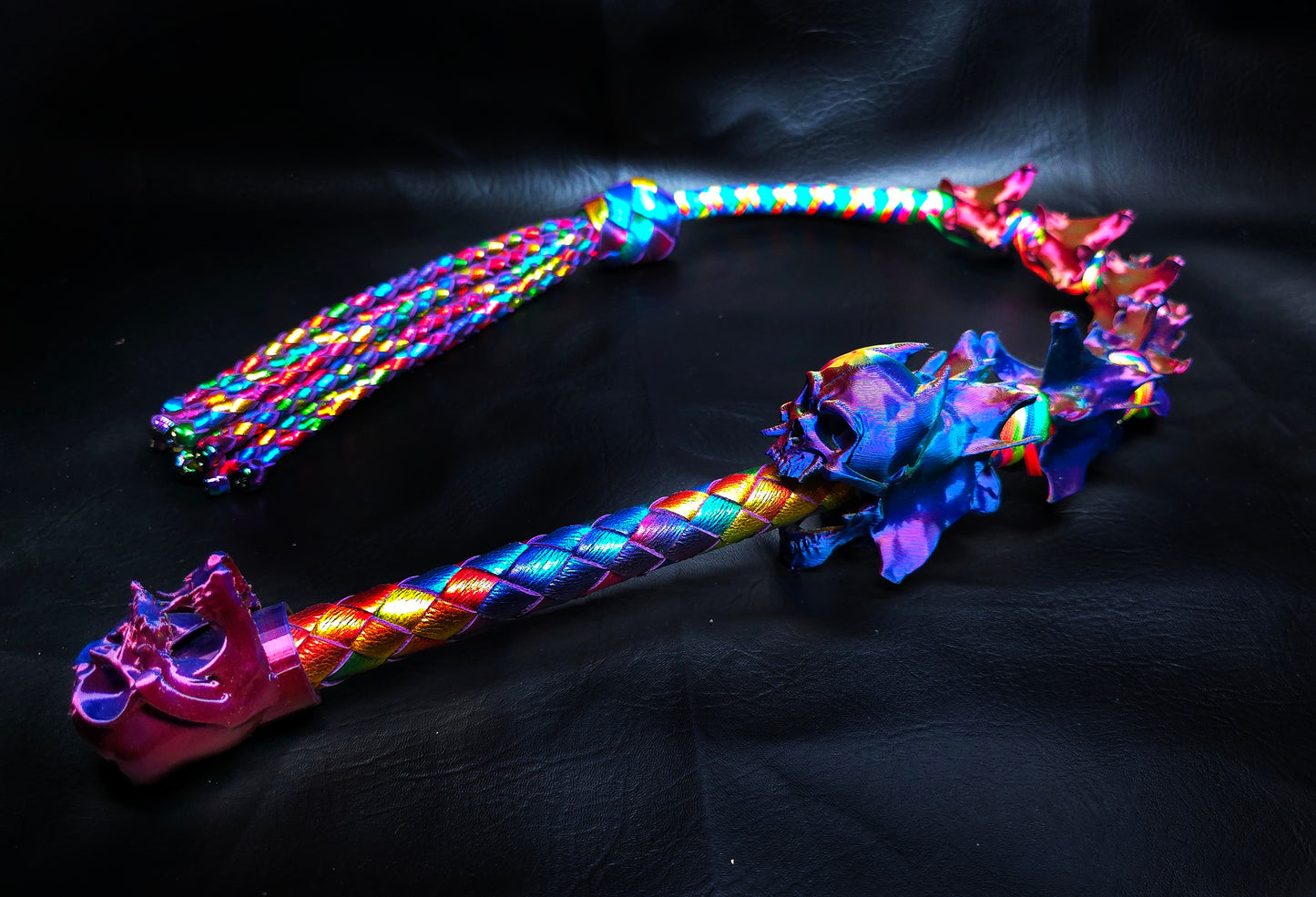 Rainbow Devil's Whisper Flogger- In Stock