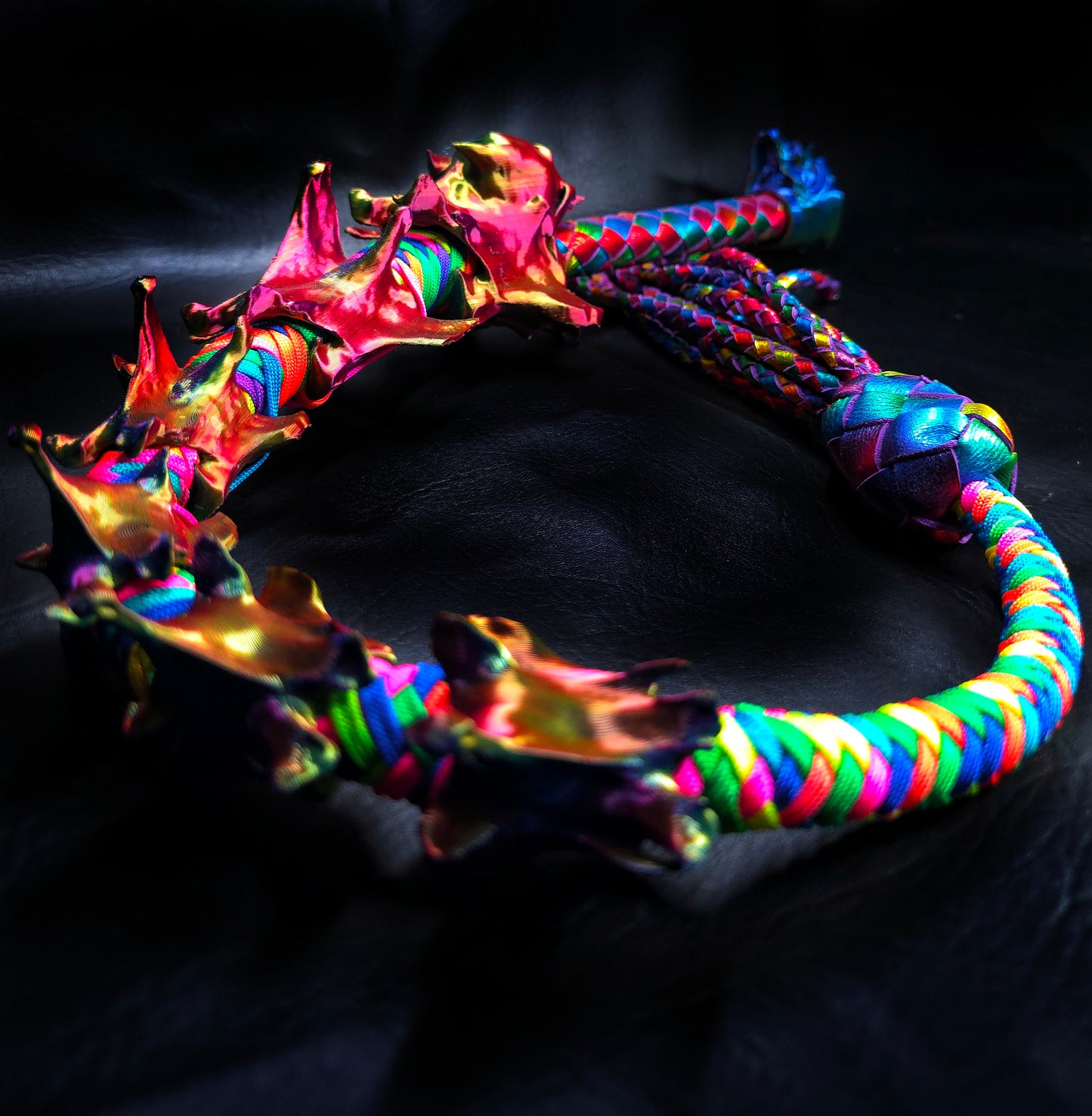Rainbow Devil's Whisper Flogger- In Stock
