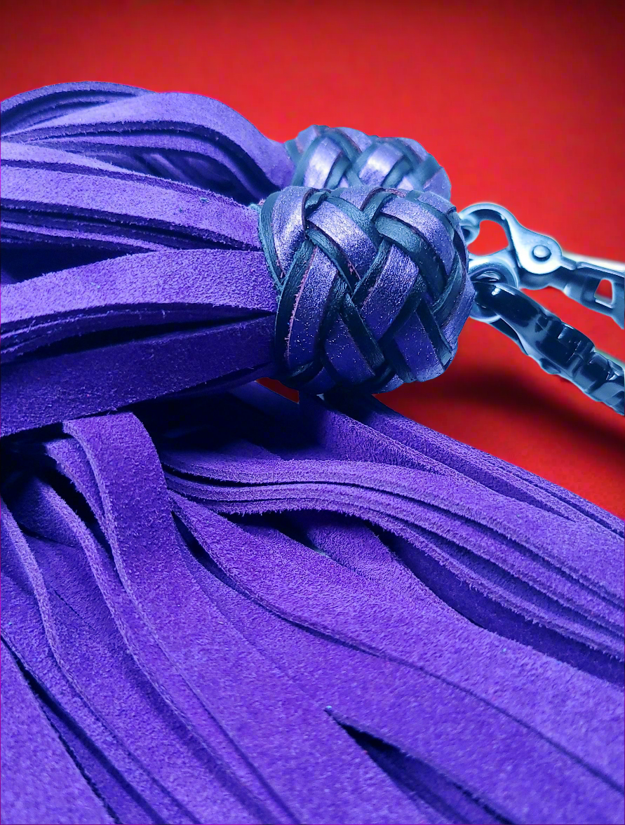 Purple Suede Finger Floggers- In Stock