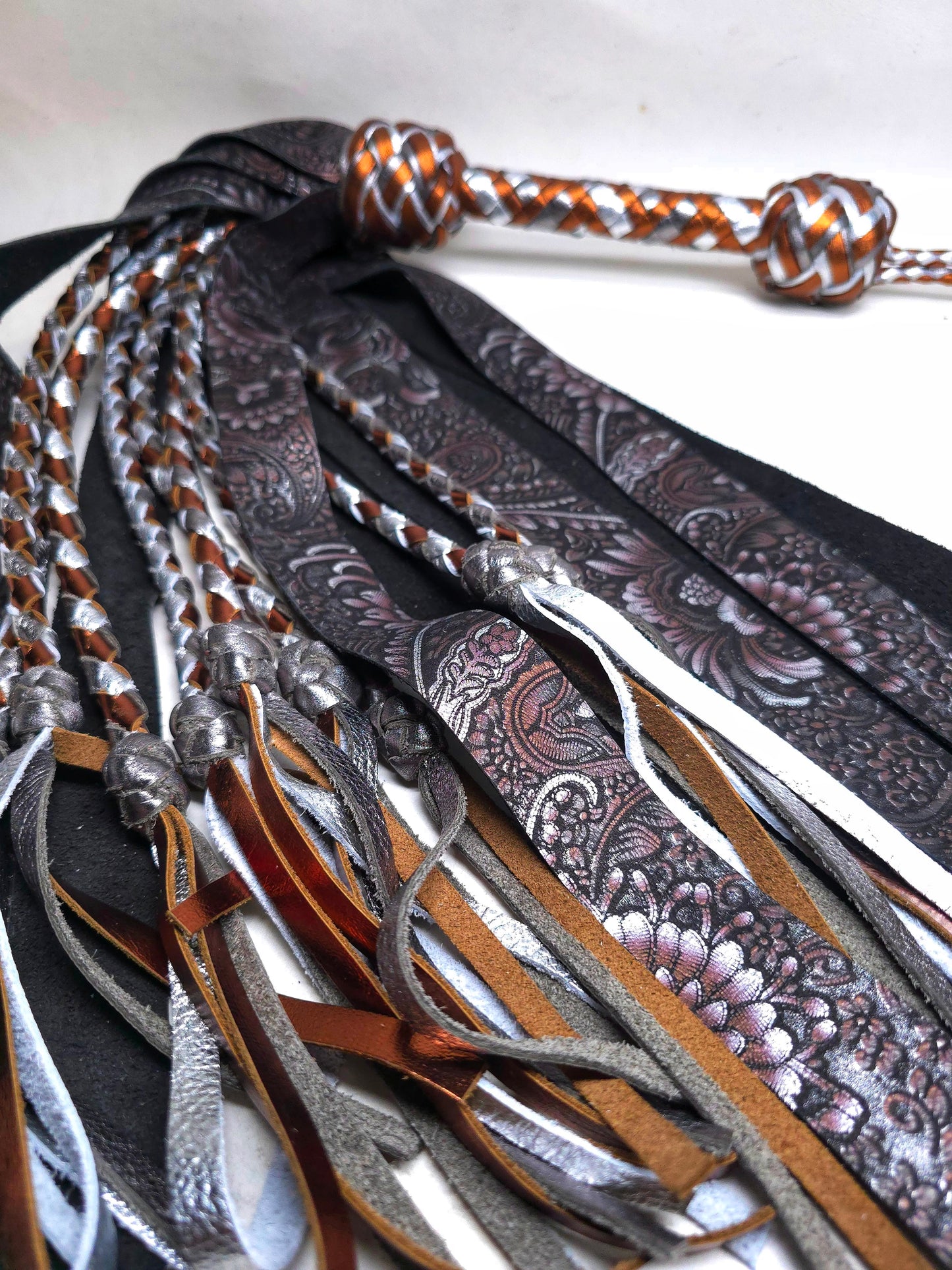 Bronze and Silver Paisley Set