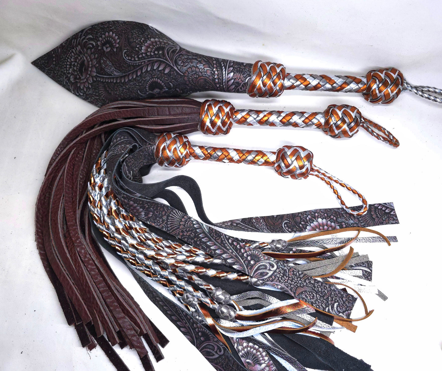 Bronze and Silver Paisley Set