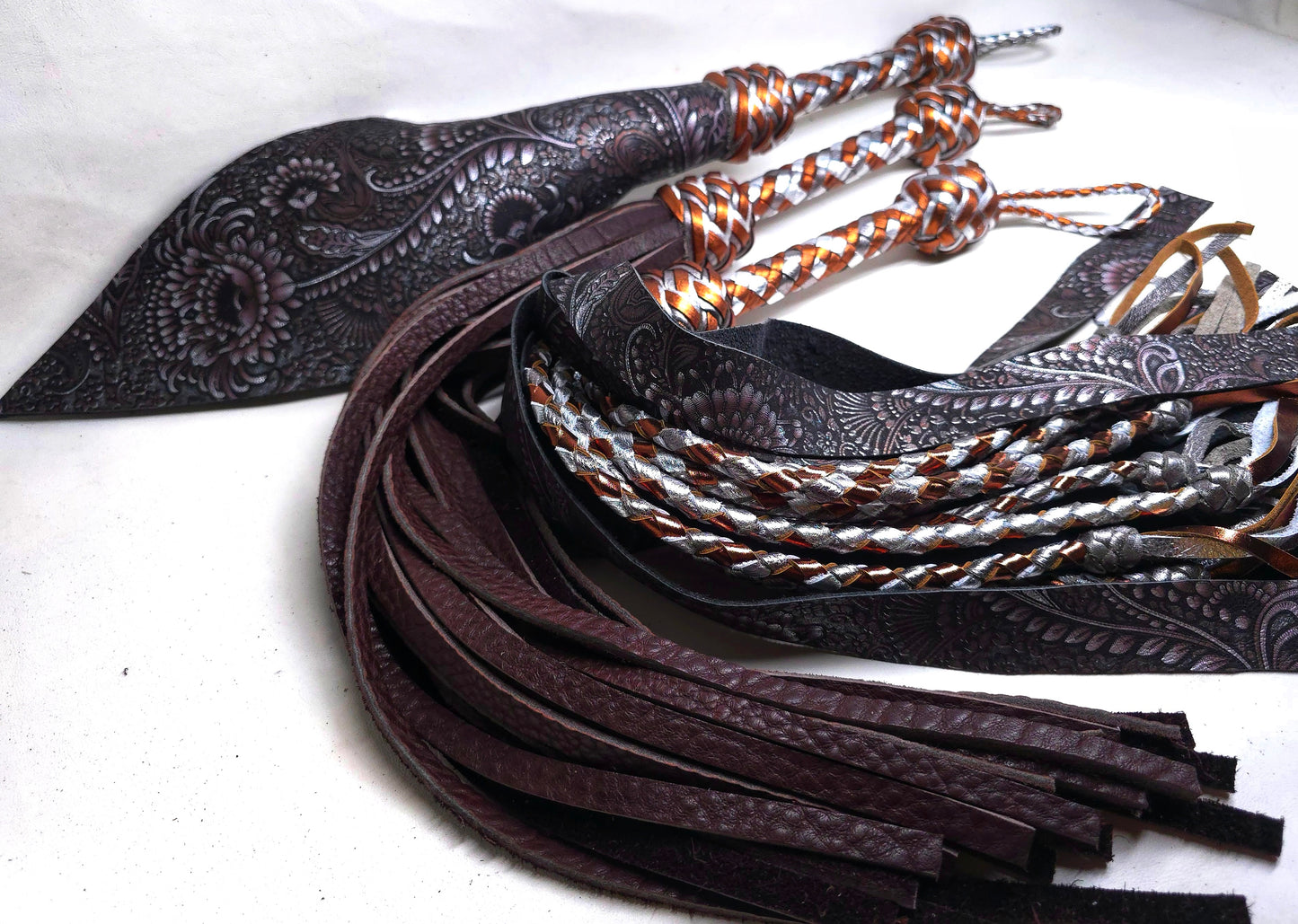 Bronze and Silver Paisley Set