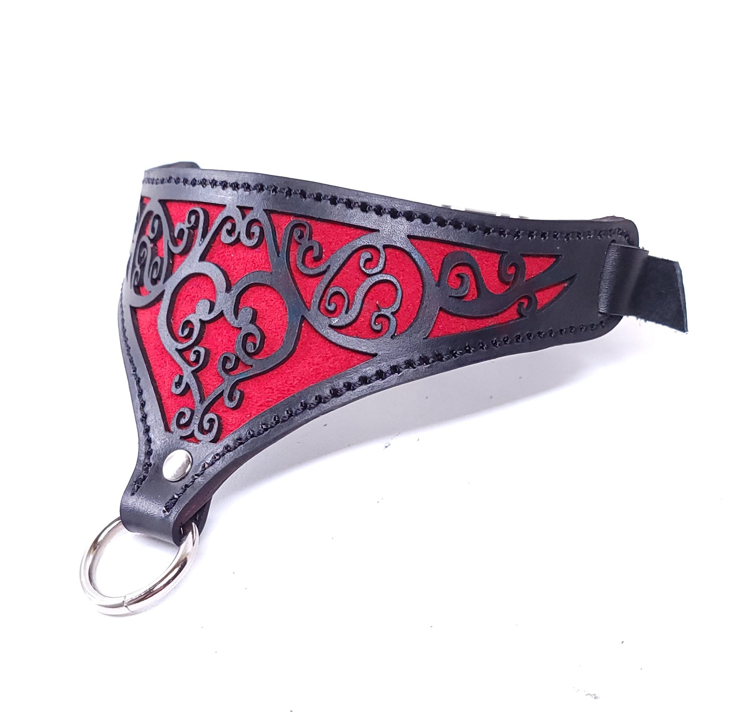 Red Heart Filigree Collar - Made to Order