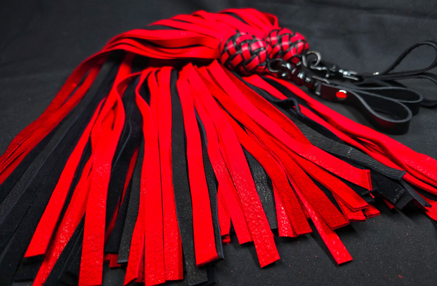 Red and Black Deer Finger Floggers- In Stock