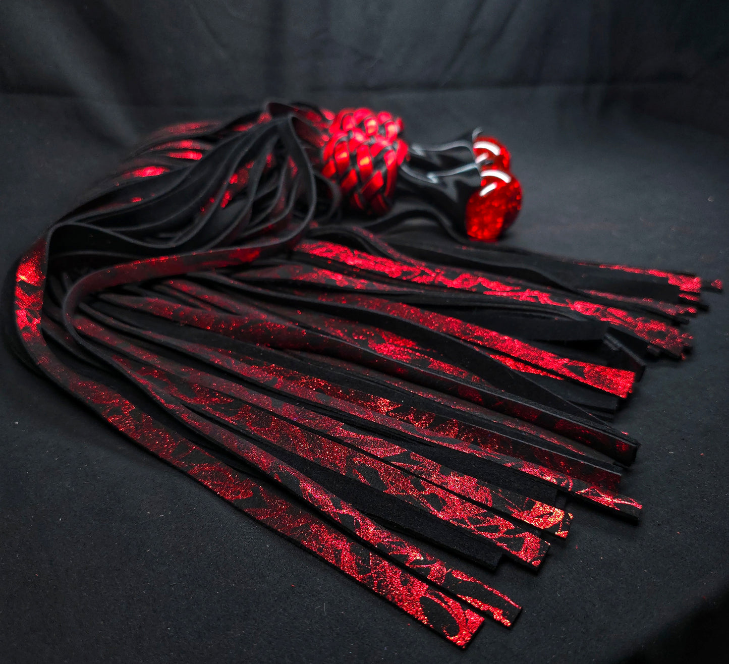 Ruby Ball Handle Floggers- In Stock