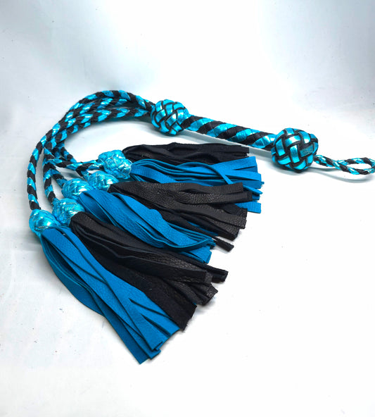 Black and Teal Deerskin Thumper- Made to Order