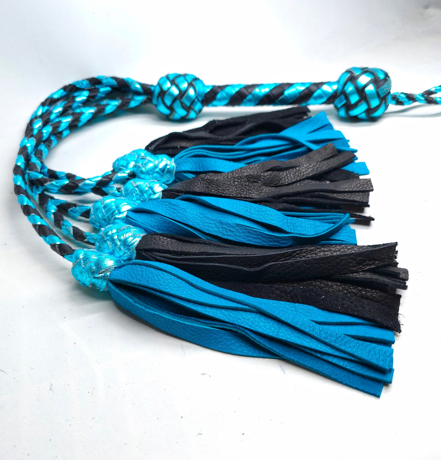 Black and Teal Deerskin Thumper- Made to Order
