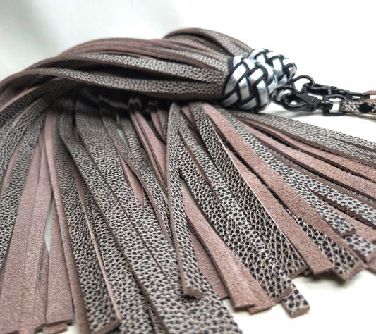 Black and Silver Waterbuffalo Finger Floggers- In Stock