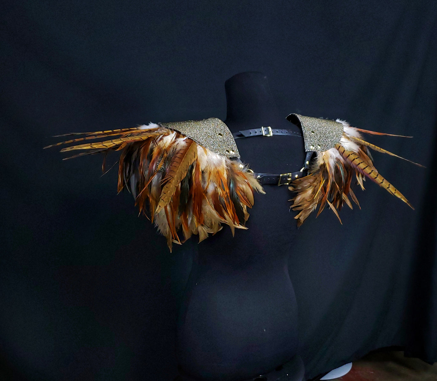 The Echo Feather Shoulder piece - Icarus Collection - made to Order