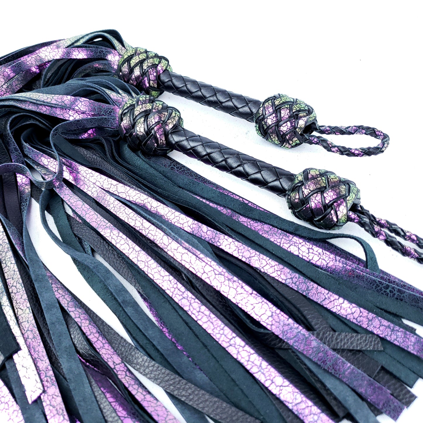 Chameleon Leather Floggers- In Stock