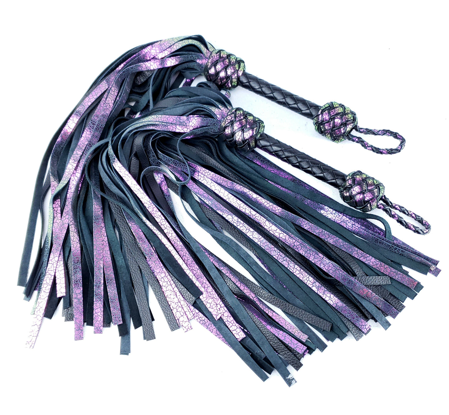 Chameleon Leather Floggers- In Stock