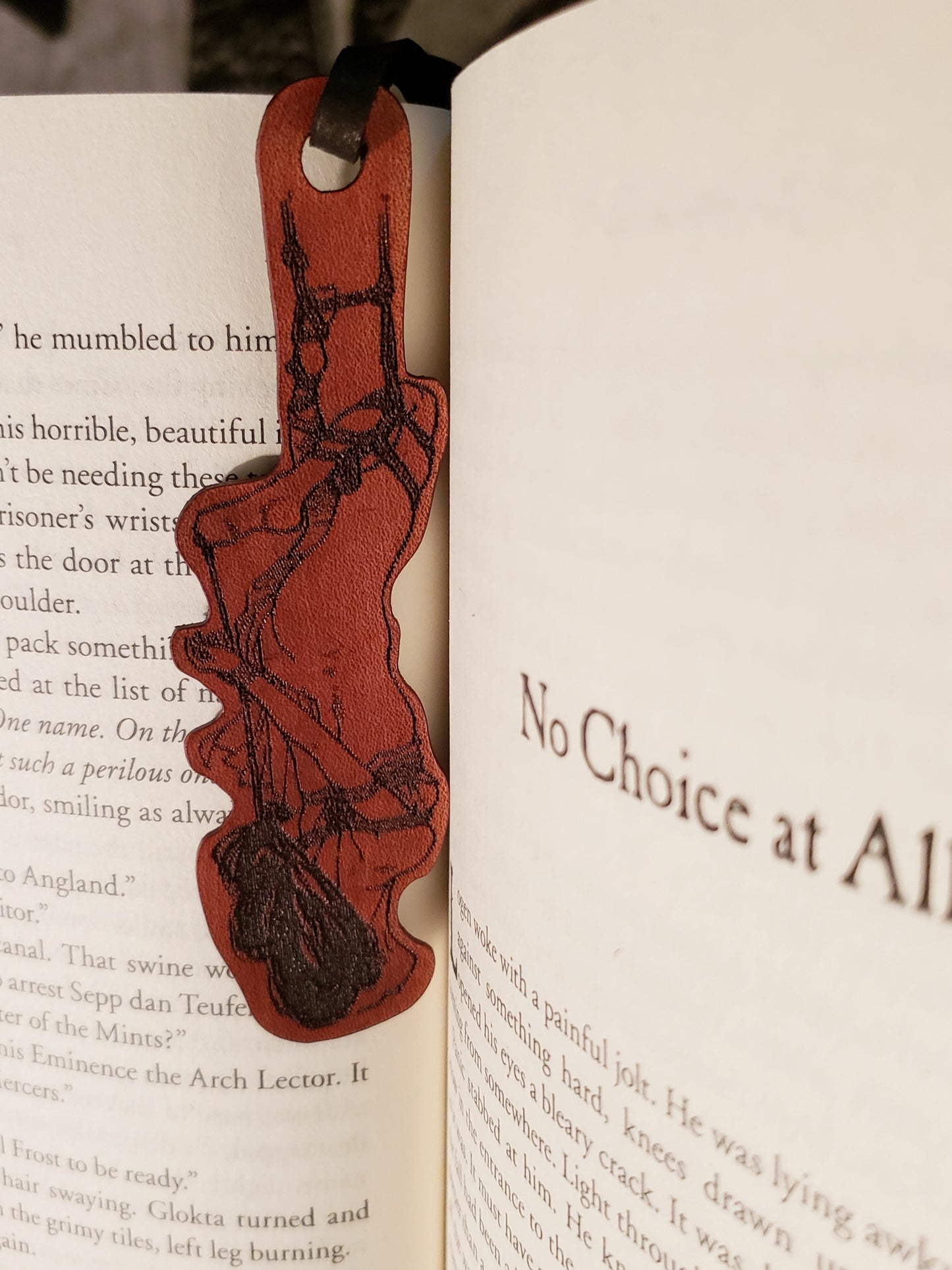 Rope Bondage Leather Book Mark - Design I