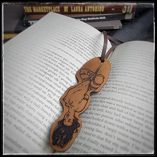 Rope Bondage Leather Book Mark - Design II