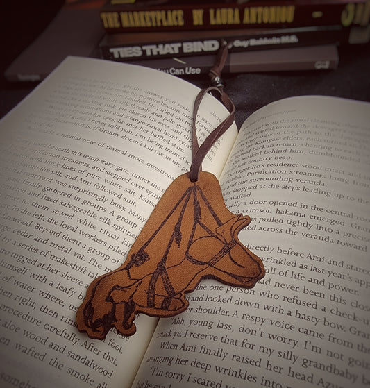 Rope Bondage Leather Book Mark - Design IV