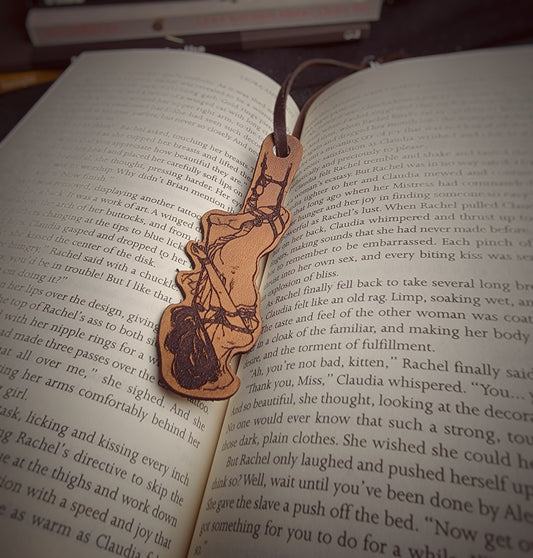 Rope Bondage Leather Book Mark - Design I