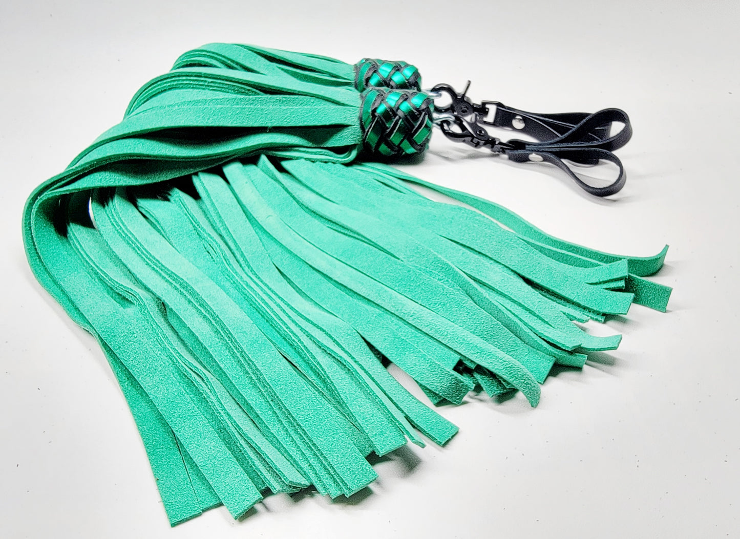 Green Suede Finger Floggers- In Stock