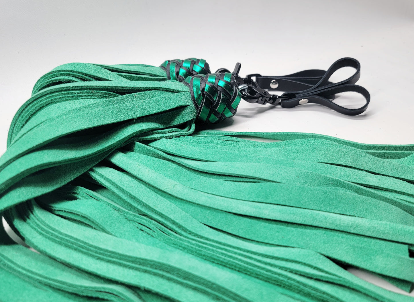 Green Suede Finger Floggers- In Stock