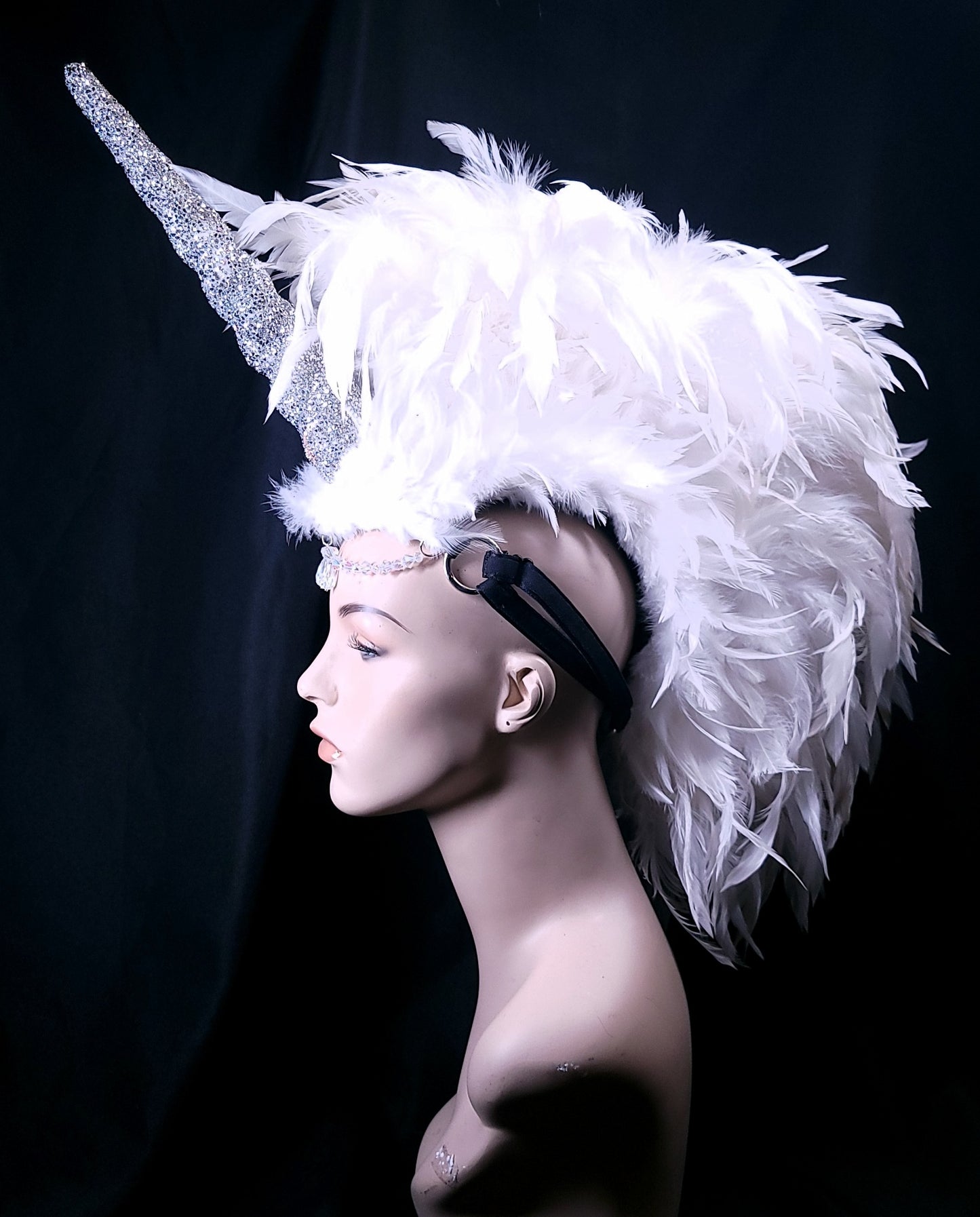 White Unicorn Headdress