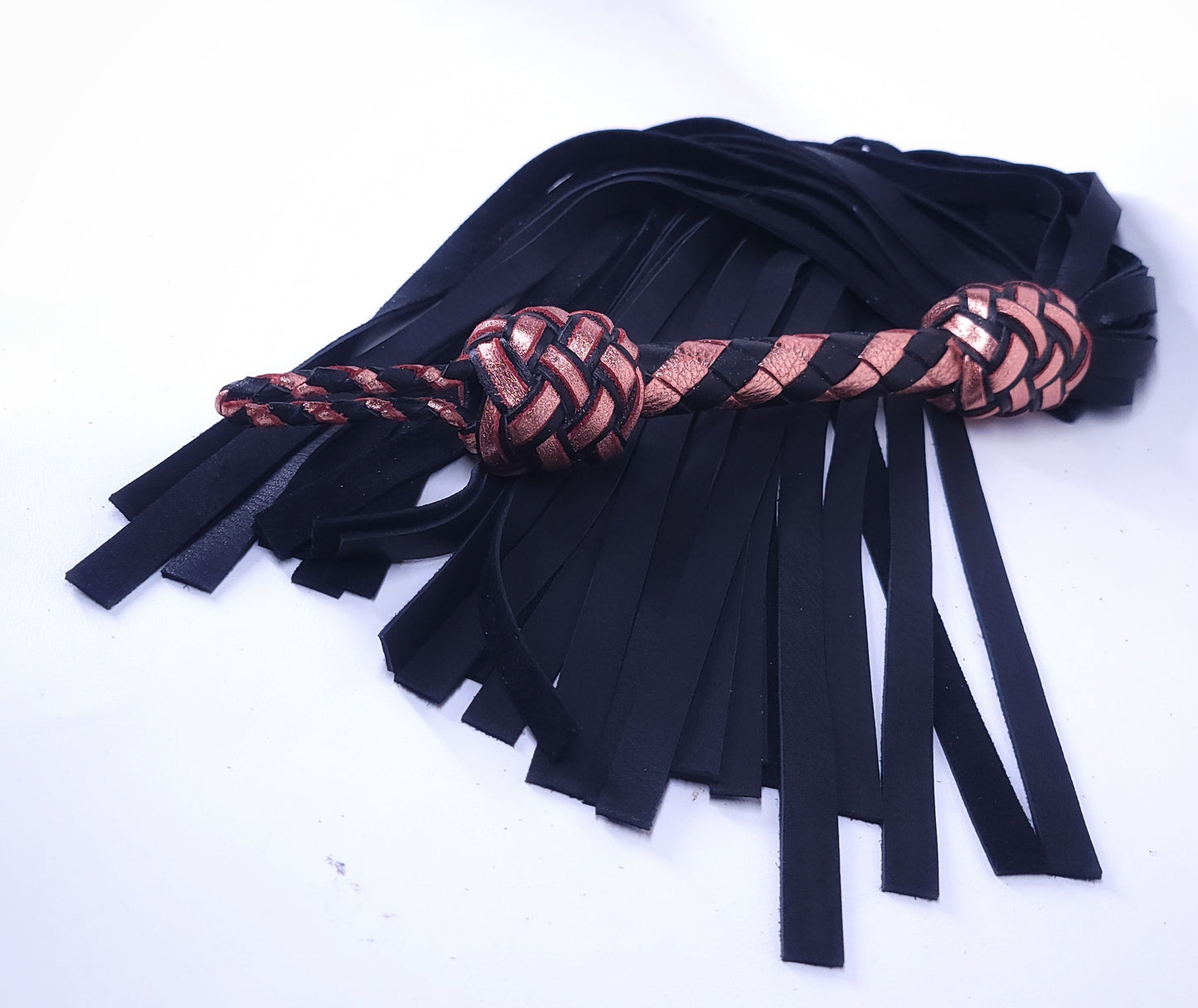 Rose Gold Deerskin Flogger- Made to Order