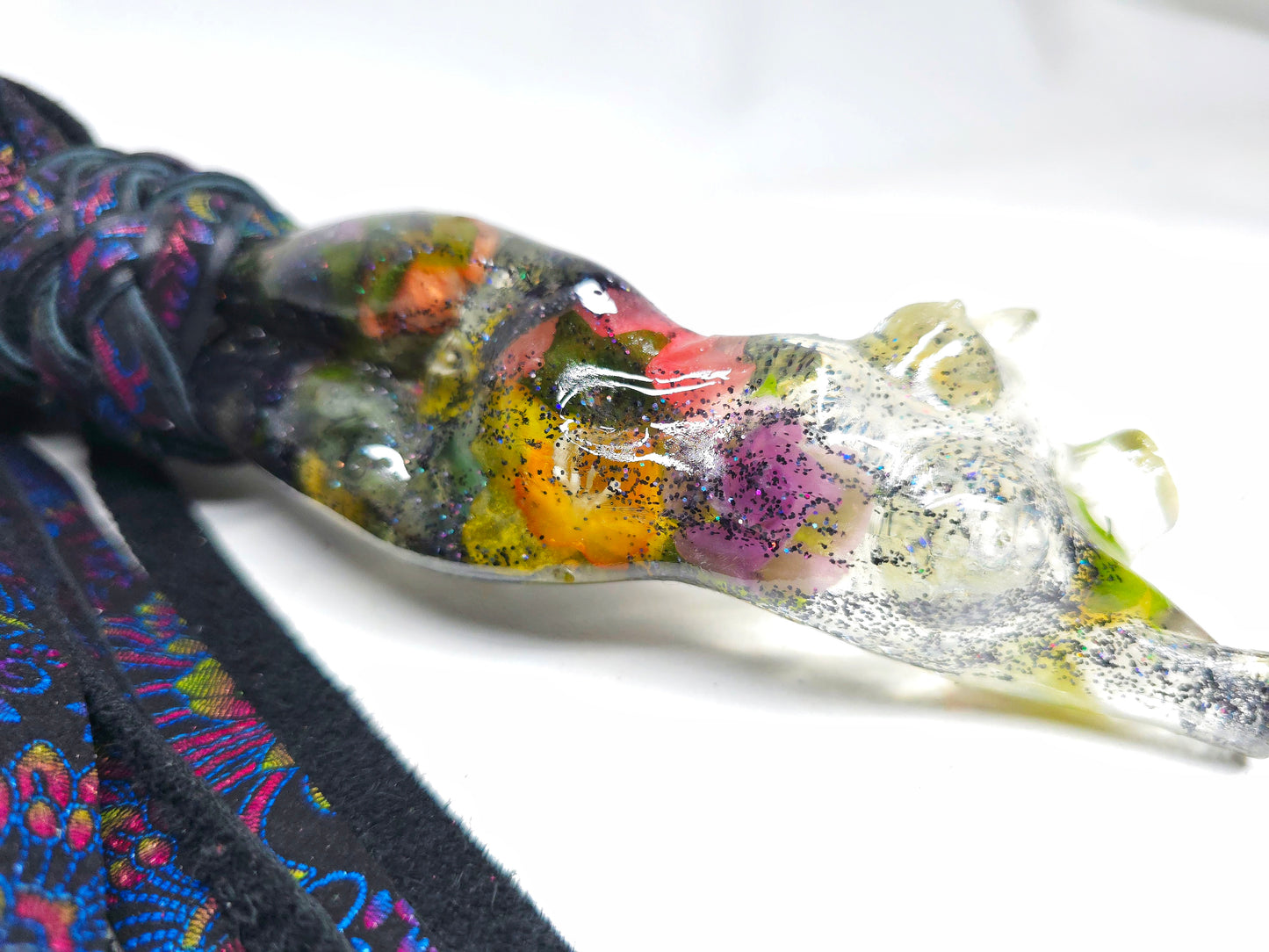 Rainbow Paisley Sevine Flogger with Flowers