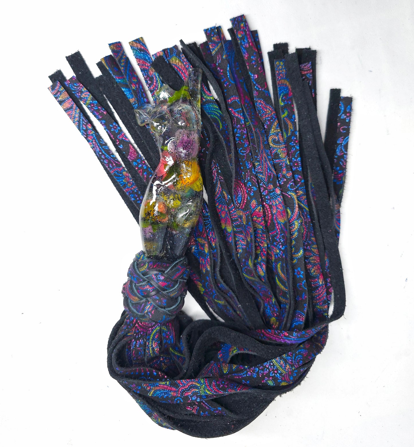 Rainbow Paisley Sevine Flogger with Flowers