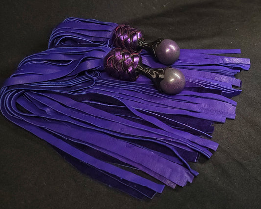 Purple Deer Ball Handle Floggers- In Stock
