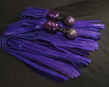 Load image into Gallery viewer, Purple Deer Ball Handle Floggers- In Stock